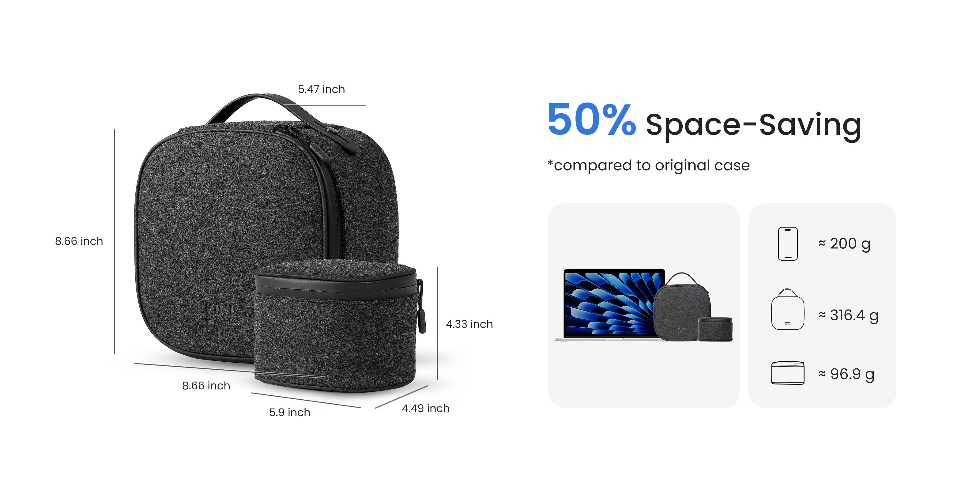 KIWI design P4 Portable Carrying Case for Meta Quest 3S 05