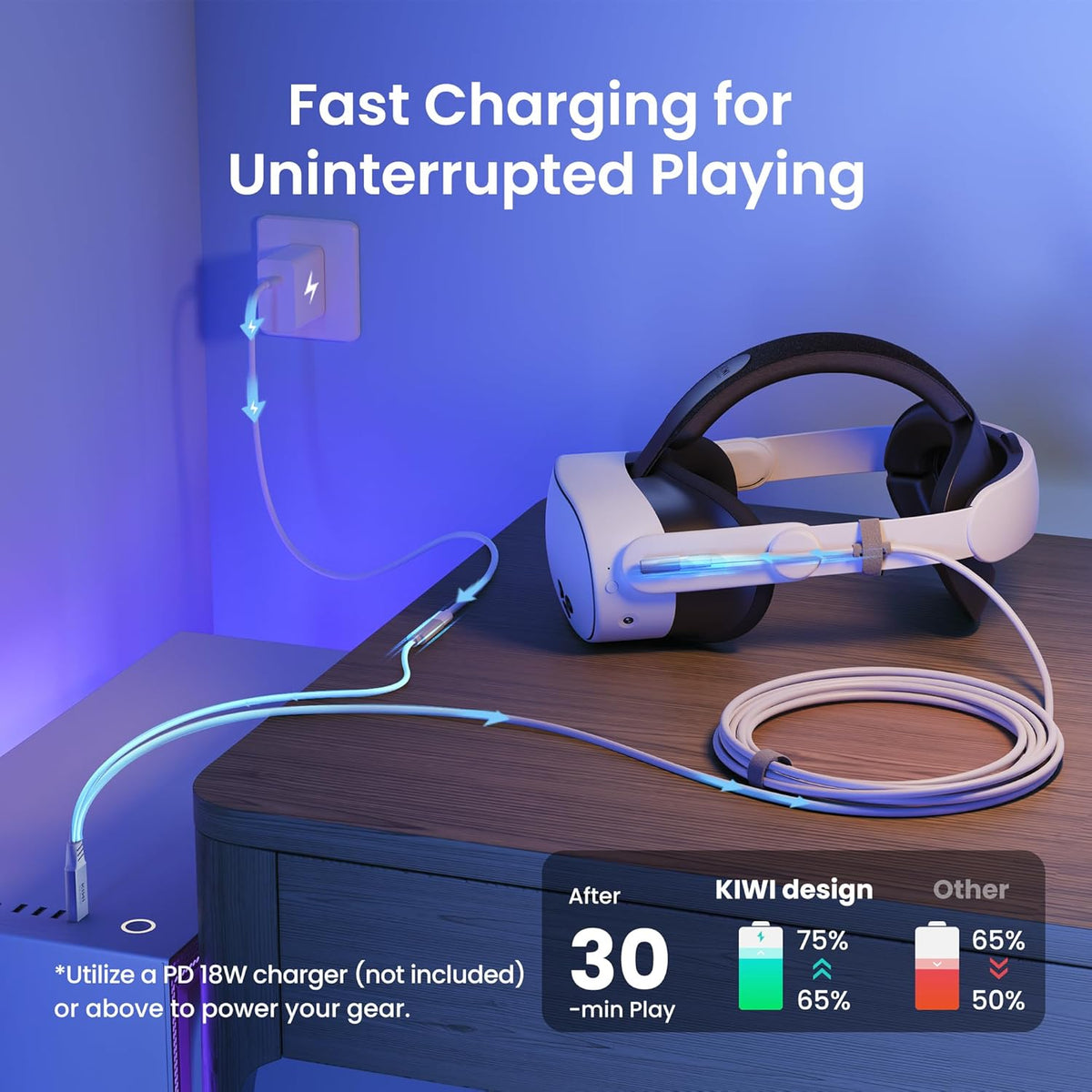 L1 Plus 13-Foot Charging Link Cable for Meta Quest and PICO 4