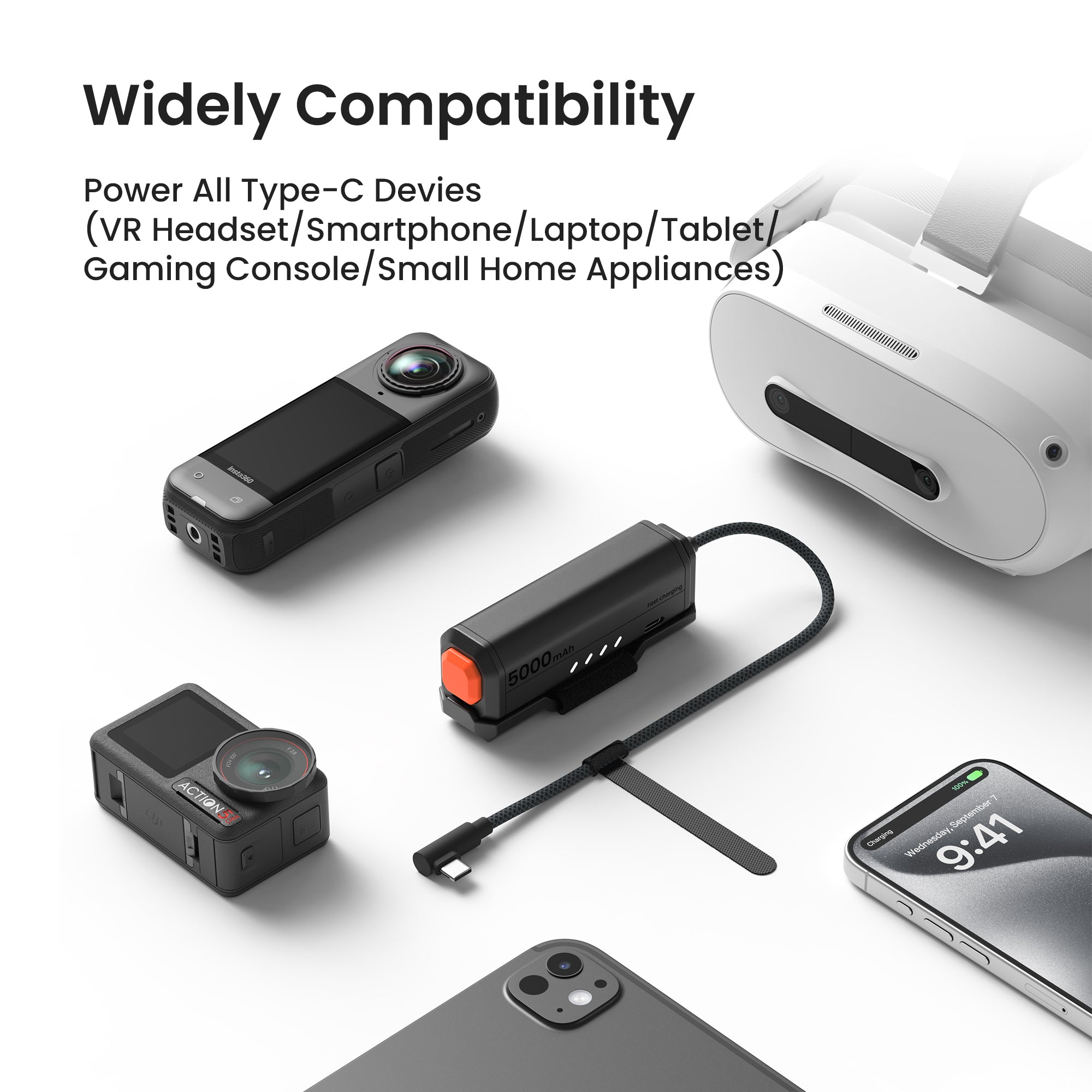 PICO4 Ultra トラッカー バッテリー セット PICO 4シリーズ用 P5000 モバイルバッテリー 2個セット | KIWI design